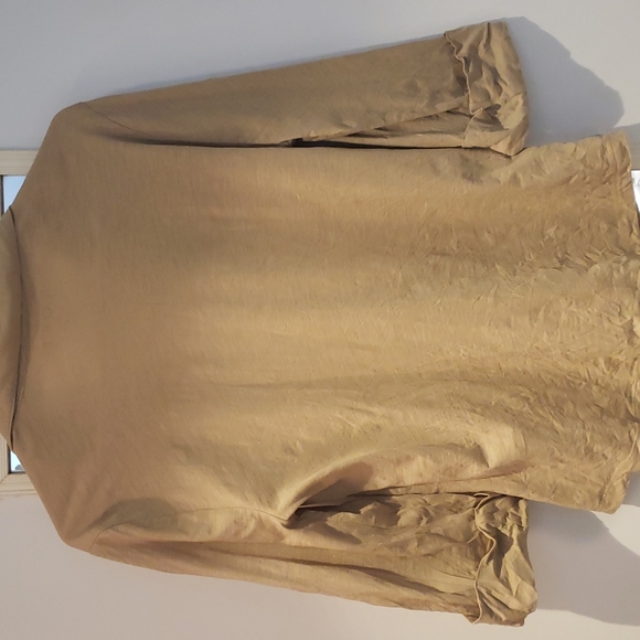 Loft women's size medium tan knit button down shirt - Picture 6 of 6